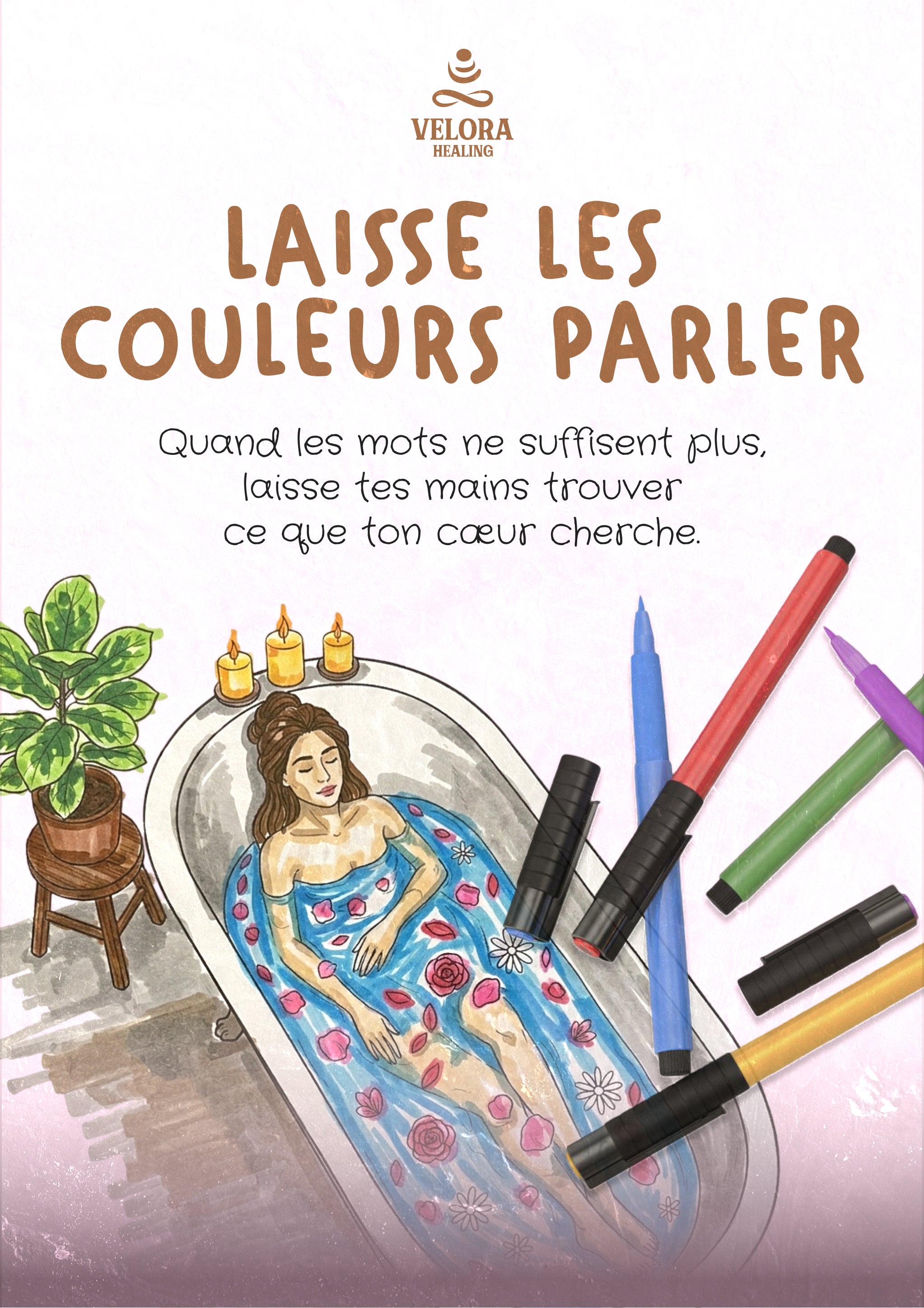 Laisse les Couleurs Parler — Livre de Coloriage Bien-être à Imprimer (PDF)